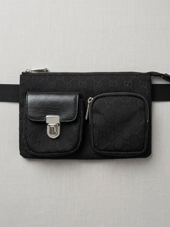 Gucci Handbags - Vintage Gucci GG Canvas Waist Belt Bag / Utility Belt Bag
